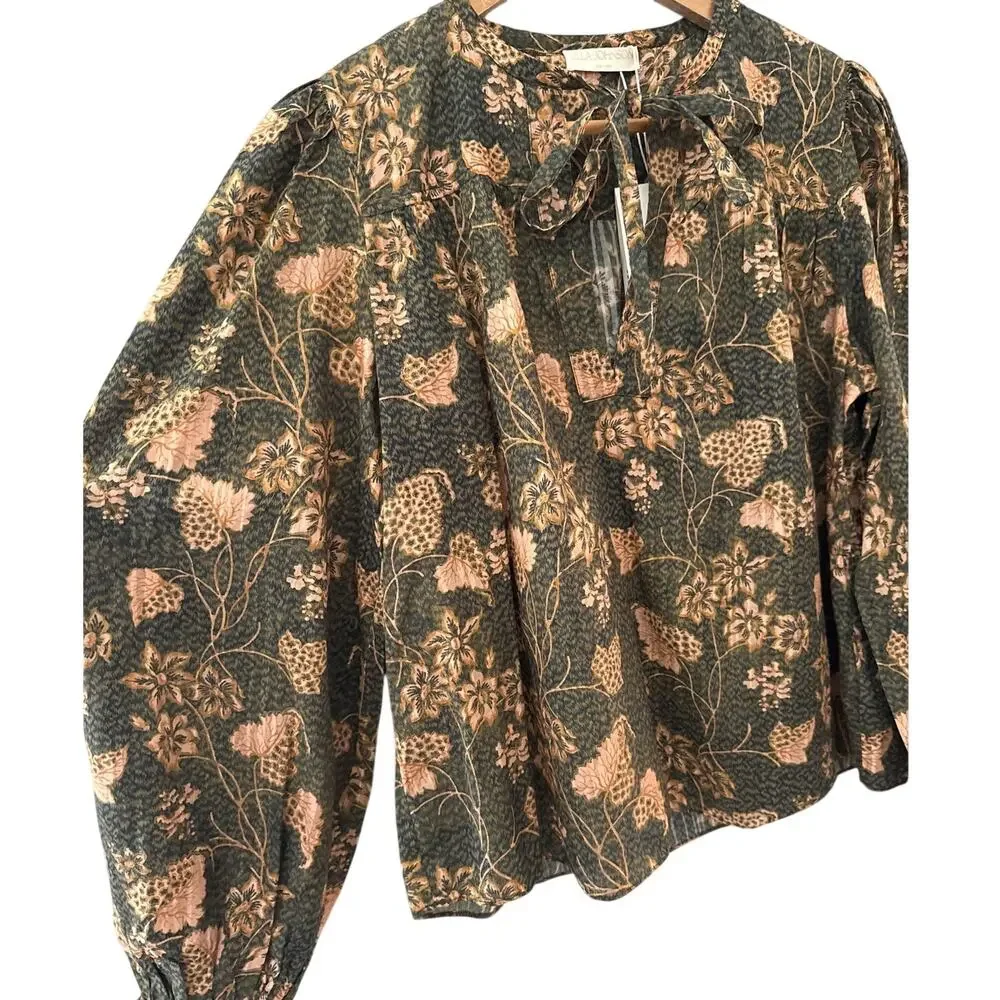 Ulla Johnson Tillie Blouse in Balsam Cotton Blend Voile Size 6